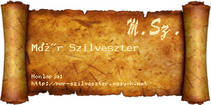 Már Szilveszter névjegykártya